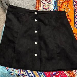 Black mini skirt
